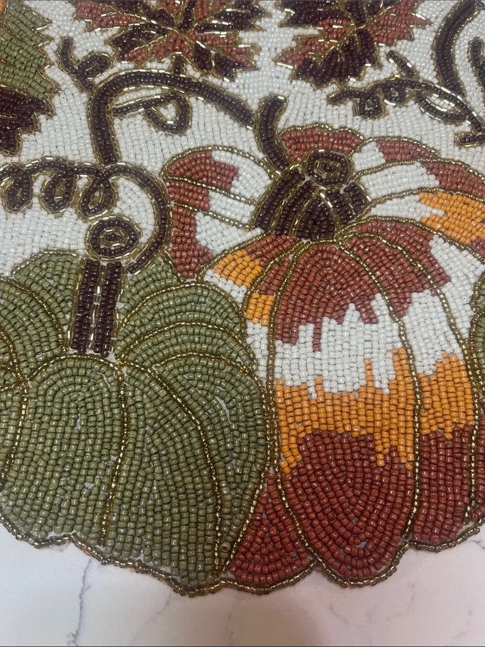 Tahari FALL LEAVES & PUMPKINS Placemat Charger 14” Multicolor Fall Thanksgiving